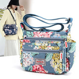 Flower Crossbody Bag Women Shoulder Bag Nylon Messenger Handbag