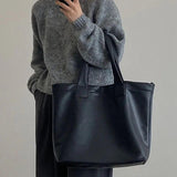 Soft PU Shoulder Bags Women Texture Underarm Totes Large Capacity