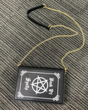 Magic Book Shape Clutch for Women Book of Spells Shoulder Chain Bag