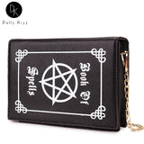 Magic Book Shape Clutch for Women Book of Spells Shoulder Chain Bag