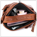 Women's PU Leather Tote Matching-all Shoulder Crossbody Purses Handbags