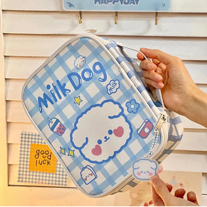 Large Capacity Cartoon Waterproof Leather Makeup Bag