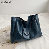 Soft PU Leather Shoulder Bags Women Vintage Office Ladies Underarm Totes