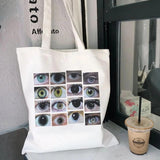 Canvas Tote Shopping Purses Eyes Casual Handbags