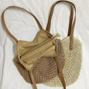 Bohemian Straw Weave Tote Bag for Women Handbags
