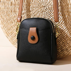 Ladies Lychee Pattern One Shoulder Messenger Bag Small Square Bag