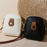 Ladies Lychee Pattern One Shoulder Messenger Bag Small Square Bag