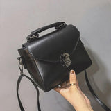 PU Leather Crossbody Bag for Women Lock Shoulder Bag Small Travel Bag