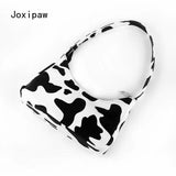 Cow Pattern Shoulder Bag PU Leather Handbag Female Casual All-match Bags