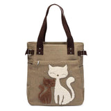 Cat Shoulder Bag Handbag Book Work Storage Shopping Purse Women Bags