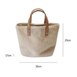 Winter Wool Fluffy Handbags for Women Plush Furry Female Shopping Bag