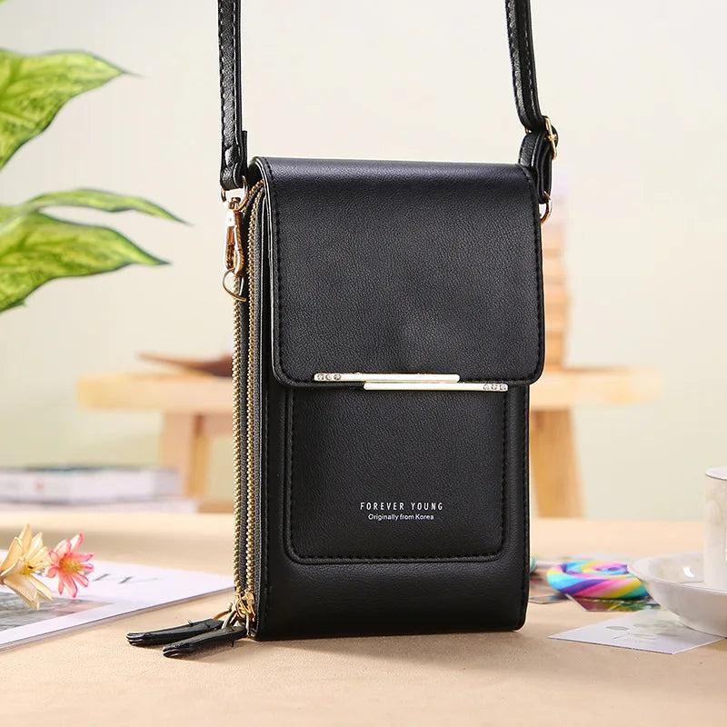 Soft Leather Wallets Touch Screen Cell Phone Purse Crossbody
