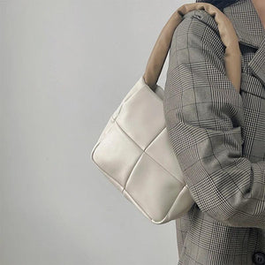 Shoulder Bags Women Hasp Panelled PU Soft Leather Square Handbag All-match