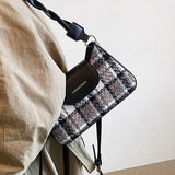 Plaid Shoulder Bag for Women All-match Handbags Totes