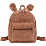 Girl Plush Rabbit Ear Backpack Baby Schoolbag