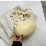 Casual One Shoulder Solid Pu Leather Bag