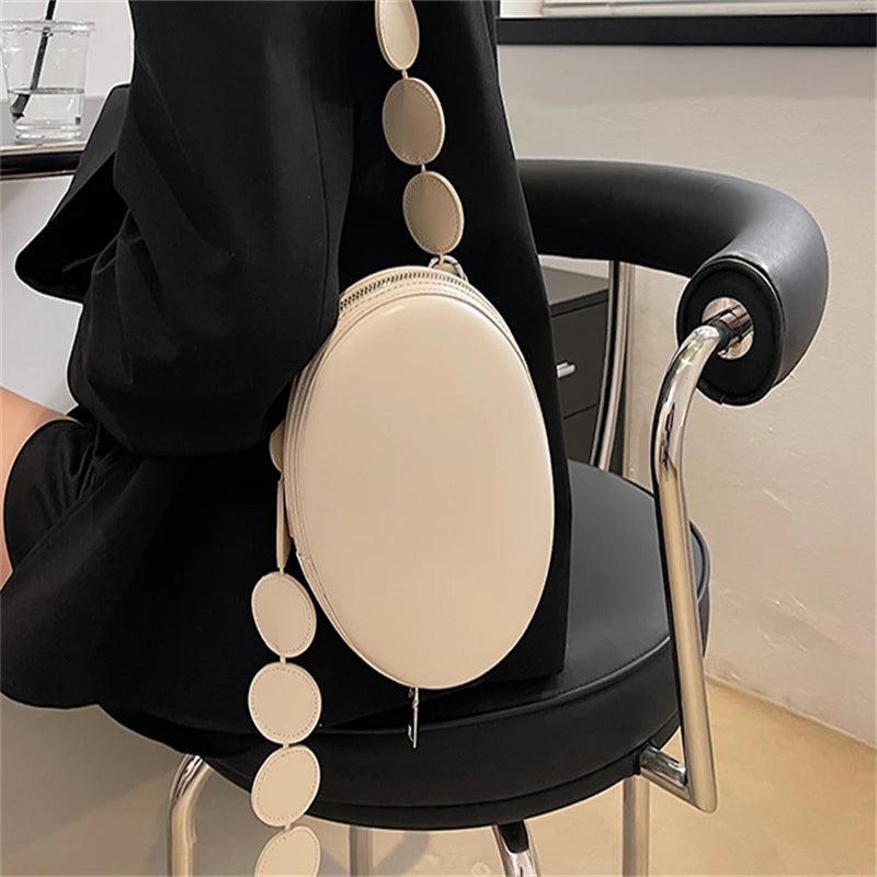 Casual One Shoulder Solid Pu Leather Bag