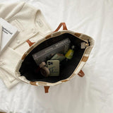 Canvas Shoulder Bags Large Capacity Tote Vintage Handbags Female