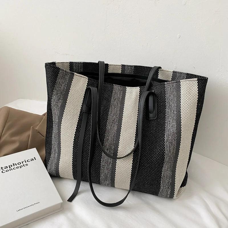 Canvas Shoulder Bags Large Capacity Tote Vintage Handbags Female