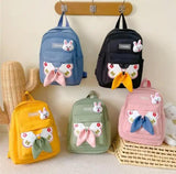 Kindergarten School Bag Bow Backpack Children Kids Boys Light Casual Bookbag