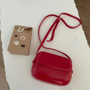 Vintage Red Saddle Shoulder Bag Mini Crossbody Bags H