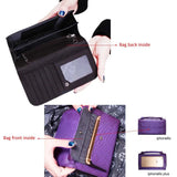 Purple Snake Pattern Clutch Bag Crossbody Bags for Women