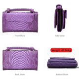 Purple Snake Pattern Clutch Bag Crossbody Bags for Women