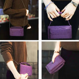 Purple Snake Pattern Clutch Bag Crossbody Bags for Women