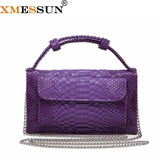 Purple Snake Pattern Clutch Bag Crossbody Bags for Women