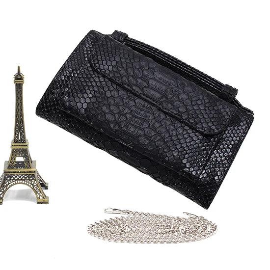Purple Snake Pattern Clutch Bag Crossbody Bags for Women