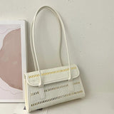 Women's Sequined Weave Shoulder Bag Solid All-match Handbag