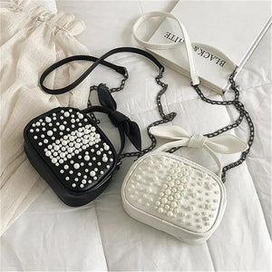 Sweet Solid PU Zipper Shoulder Messenger Bag