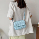 Grid Red Envelope Bag Female Tidal Shoulder Plaid Sling Mini Flap Bag
