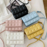 Grid Red Envelope Bag Female Tidal Shoulder Plaid Sling Mini Flap Bag