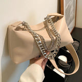 Chain Shoulder Bag Women Large Soft Pu Underarm Bag