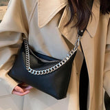 Chain Shoulder Bag Women Large Soft Pu Underarm Bag