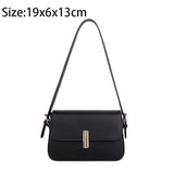 Women's PU Leather Shoulder Bag Square Casual Handbag