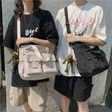 Waterproof Harajuku Couple Messenger Nylon Bag Students Large