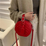PU Leather Small Handbag Texture Messenger Bag Solid Single Shoulder Bag Female