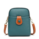 Women's PU Leather Crossbody Bag Multi-layer Handbag