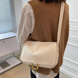 Women's Retro Casual Shoulder Bag Soft PU Flap