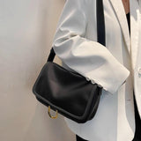 Women's Retro Casual Shoulder Bag Soft PU Flap