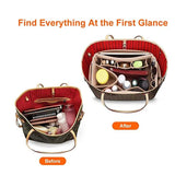 HHYUKIMI Felt Cosmetic Bag Handbag Organizer Insert Travel Inner Purse M...