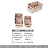 HHYUKIMI Felt Cosmetic Bag Handbag Organizer Insert Travel Inner Purse M...