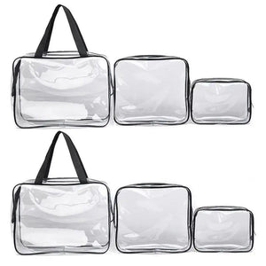 Transparent Waterproof Toiletry Bag Set for Outdoor Travel