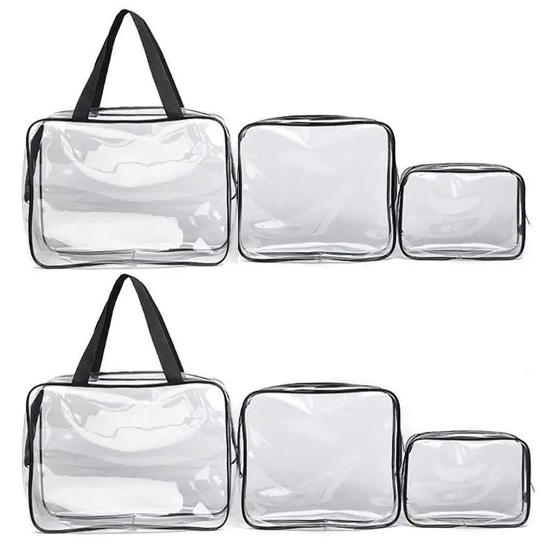 Transparent Waterproof Toiletry Bag Set for Outdoor Travel