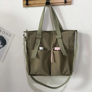 Large Capacity Canvas Bag Waterproof Bag Female Messenger Student Harajuku Japan