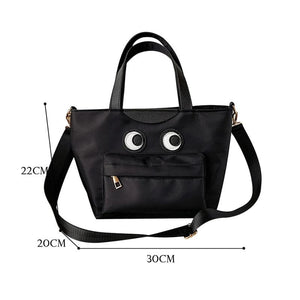 Funny Eyes Tote Bag Nylon Shoulder Handbag