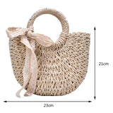 Straw Handbags Totes Large Capacity Satchel Bags for Vacation Travel