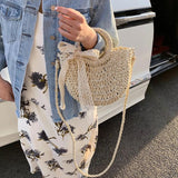 Straw Handbags Totes Large Capacity Satchel Bags for Vacation Travel